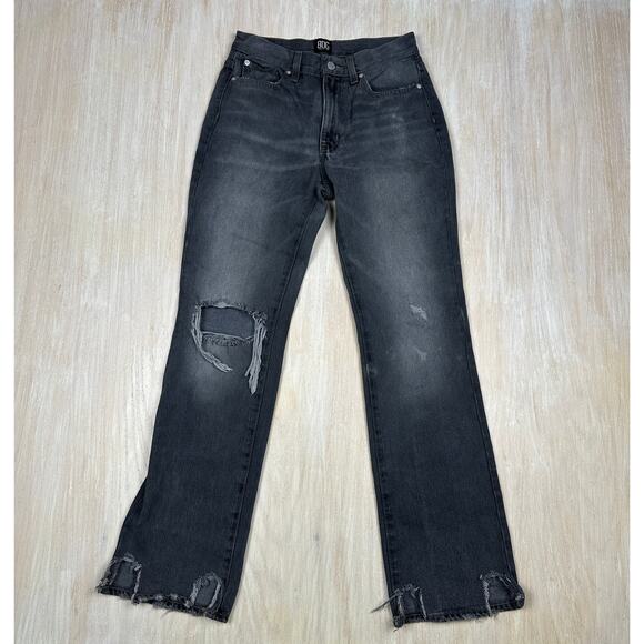 UO BDG Bootcut Distressed Chewed Ankle Y2K 100% Cotton High Rise Denim Jeans 26 - Picture 1 of 15